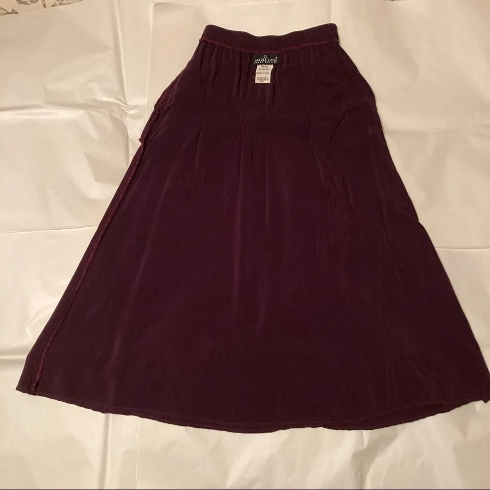 Carole Little Purple Rayon Skirt - Picture 11 of 11